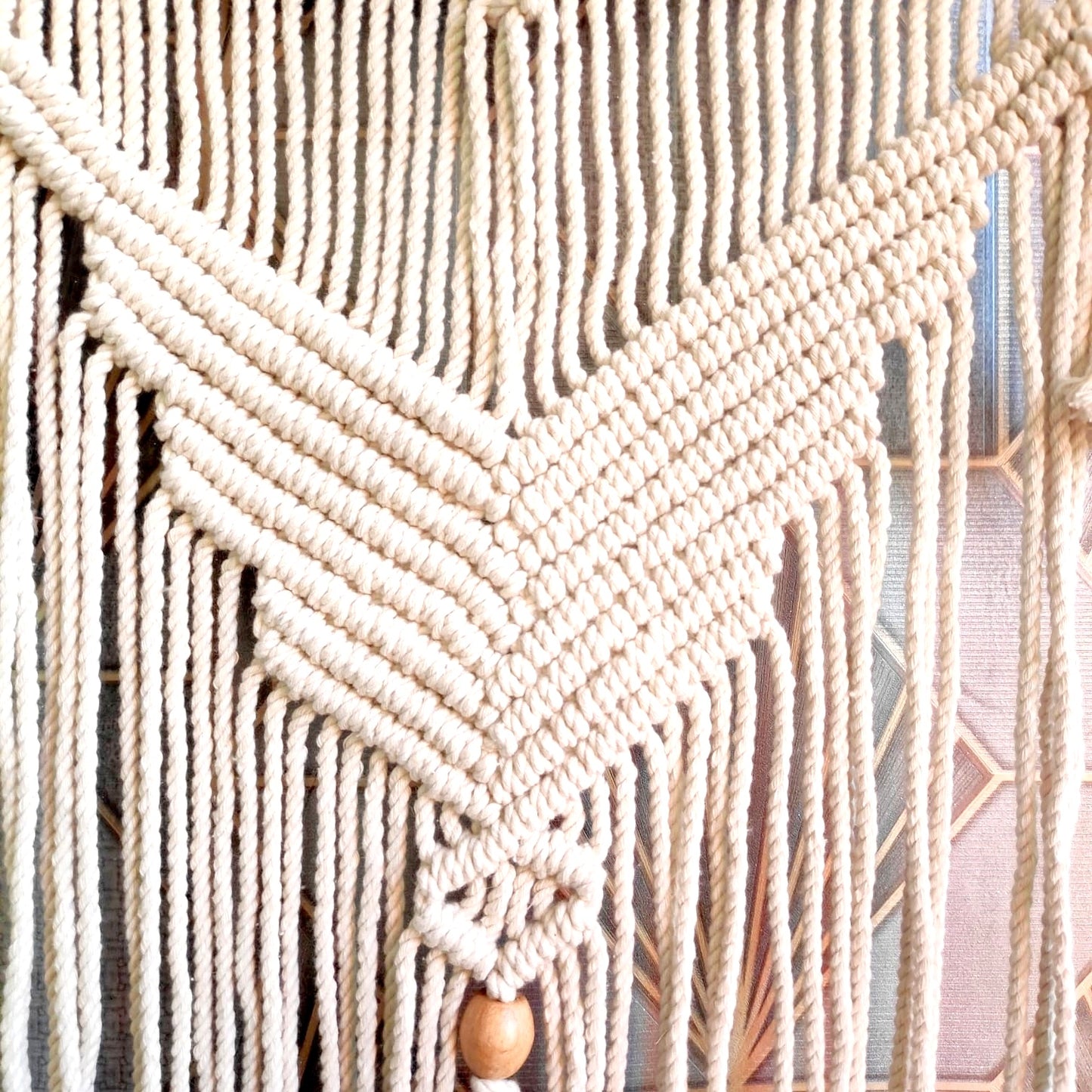 Handmade Lotus Macrame Wall Hanging | Boho-Chic Cotton Wall Decor