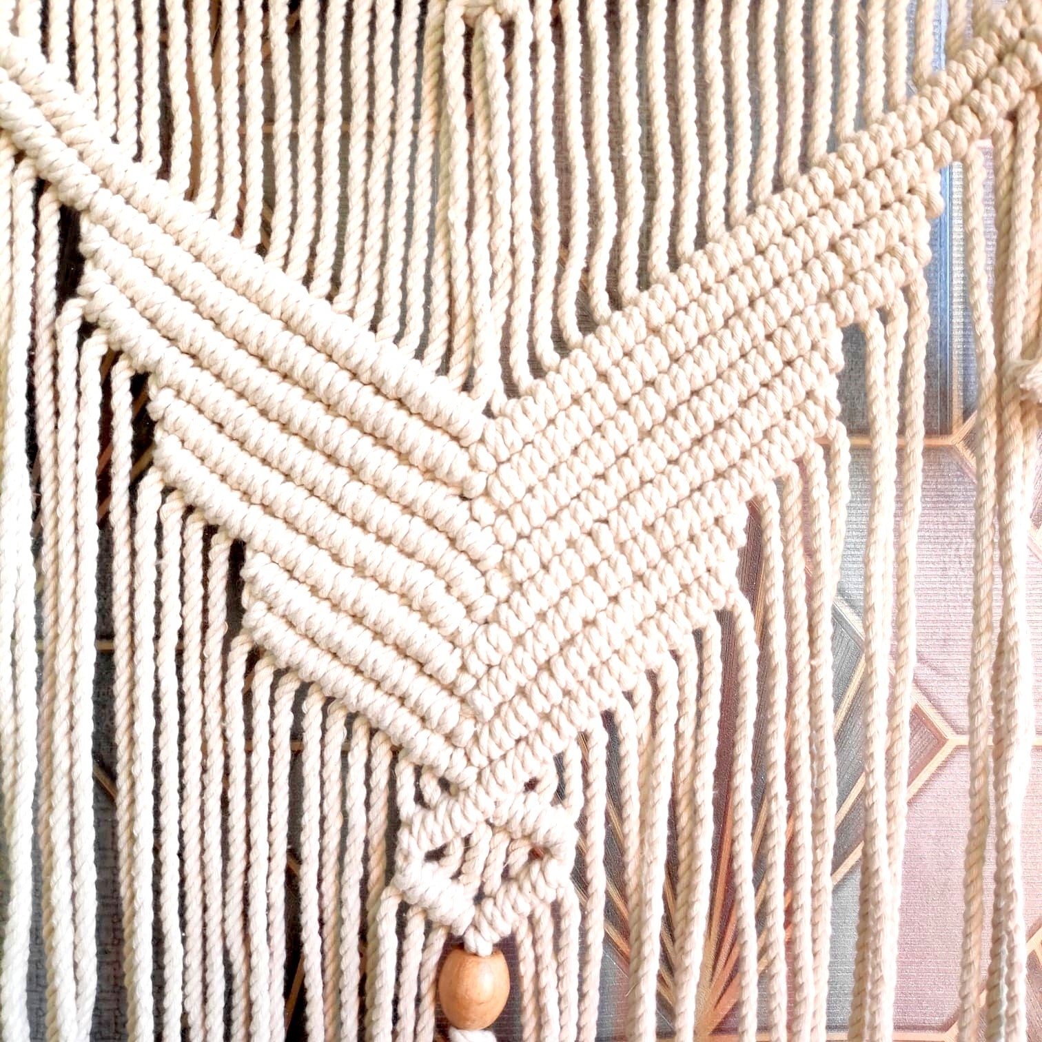 Handmade Lotus Macrame Wall Hanging | Boho-Chic Cotton Wall Decor