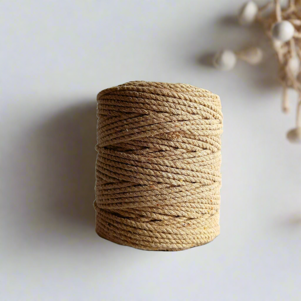 3mm Natural Cotton Macrame Cord | Macrame Dori for DIY Crafts, Wall Hangings, Plant Hangers & More