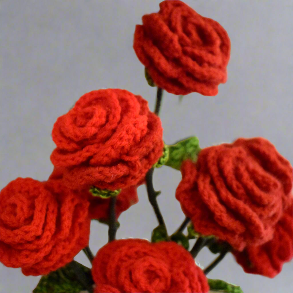 Handmade Crochet Rose Flowers | Elegant Floral Décor | Gift for Valentine's, Birthdays, Anniversary