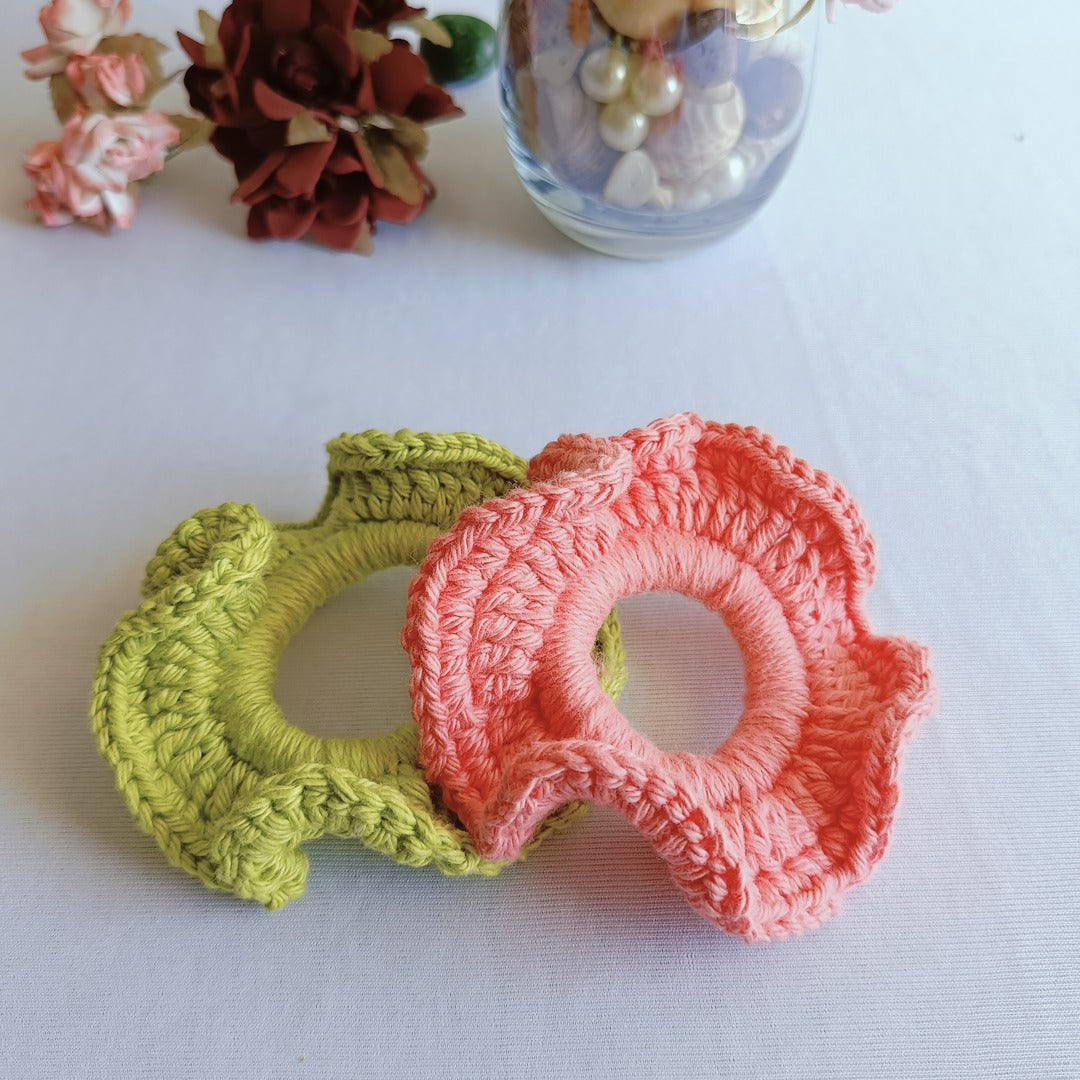 Handmade Crochet Scrunchies | Hair Accessories for Women | Soft, Stylish & Eco-Friendly Hair Ties