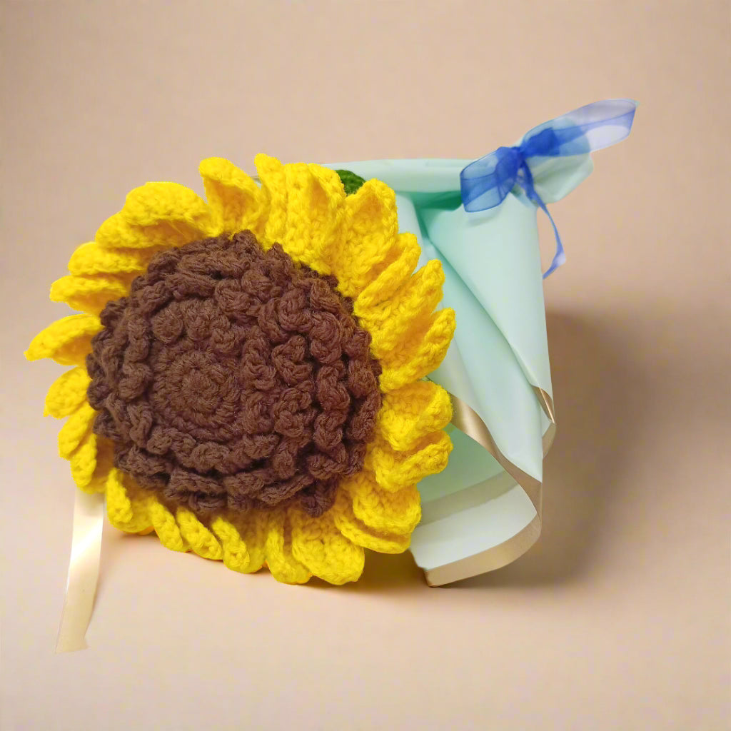 Lifelike Handcrafted Crochet Sunflower | Large Bouquet for Gifts, Home Decor & Special Occasions