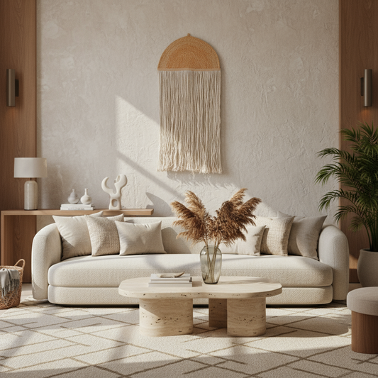 Rizz Design Handcrafted Jute & Cotton Wall Hanging for Home Decor | Decoration Livingroom | Modern Artworks Items | Warm Accent Shades | Door Entrance Decorative Hangings