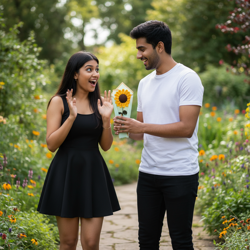 Handcrafted Crochet Pacino Sunflower Stick – Elegant Sky Wrap, 8-Inch Flower, Perfect Gift for Special Occasions