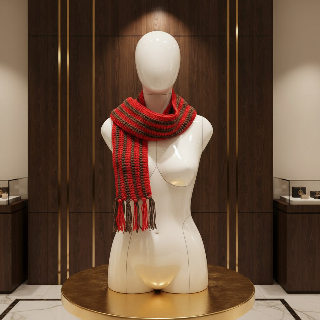 Premium Handcrafted Winter Muffler for Men & Women | Soft Acrylic Wool | Warm, Lightweight, Handmade in Jaipur