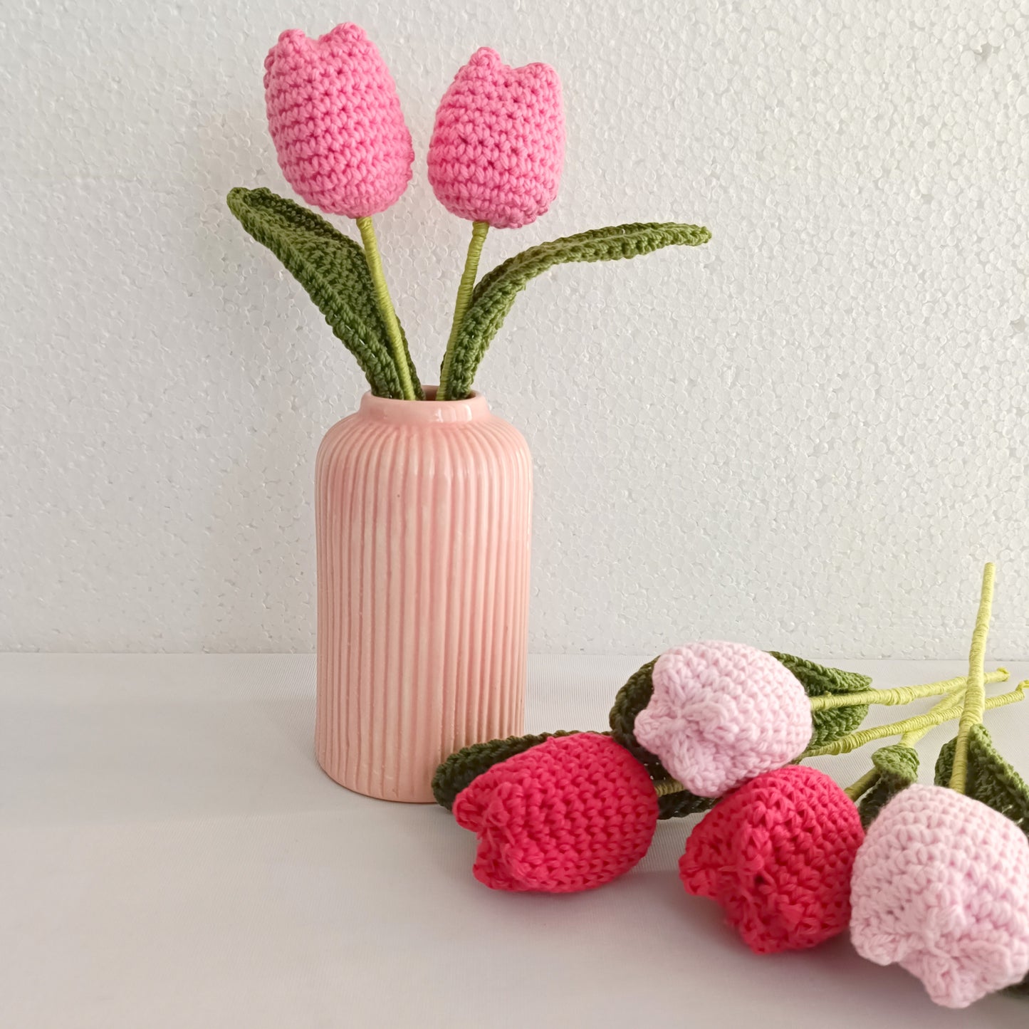 Handmade Crochet Tulip Flowers Bouquet | Eco-Friendly Artificial Flowers