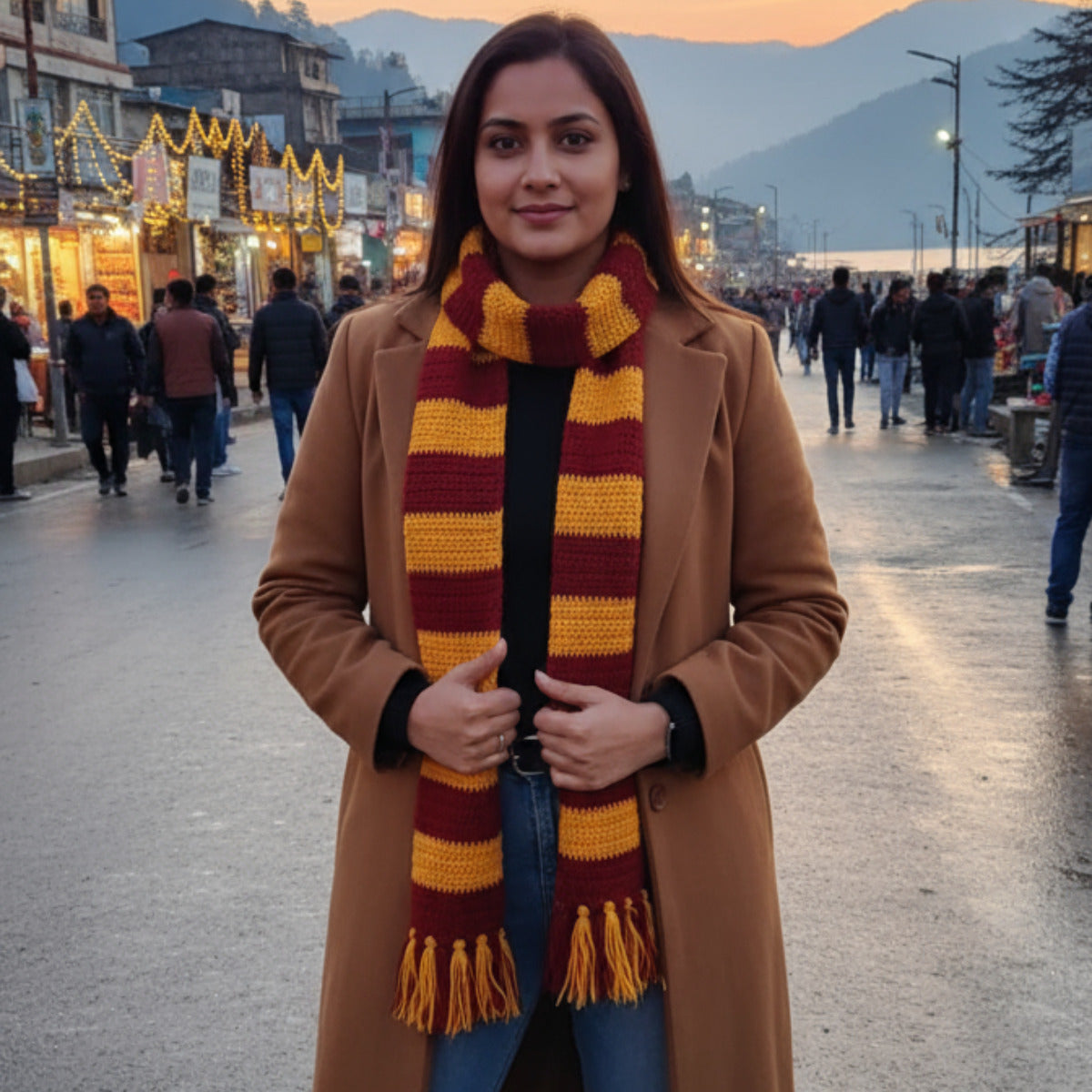 Premium Handcrafted Winter Muffler for Men & Women | Soft Acrylic Wool | Warm, Lightweight, Handmade in Jaipur