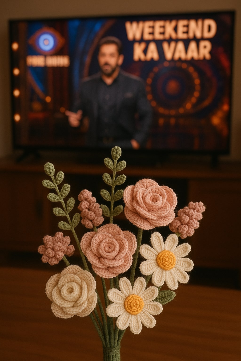 Weekend Ka Vaar with Crochet Flowers: When #SalmanKhan Meets Handmade Magic! 🌼👑