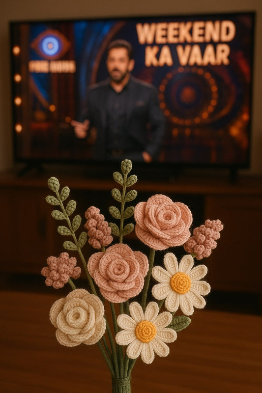 Weekend Ka Vaar with Crochet Flowers: When #SalmanKhan Meets Handmade Magic! 🌼👑