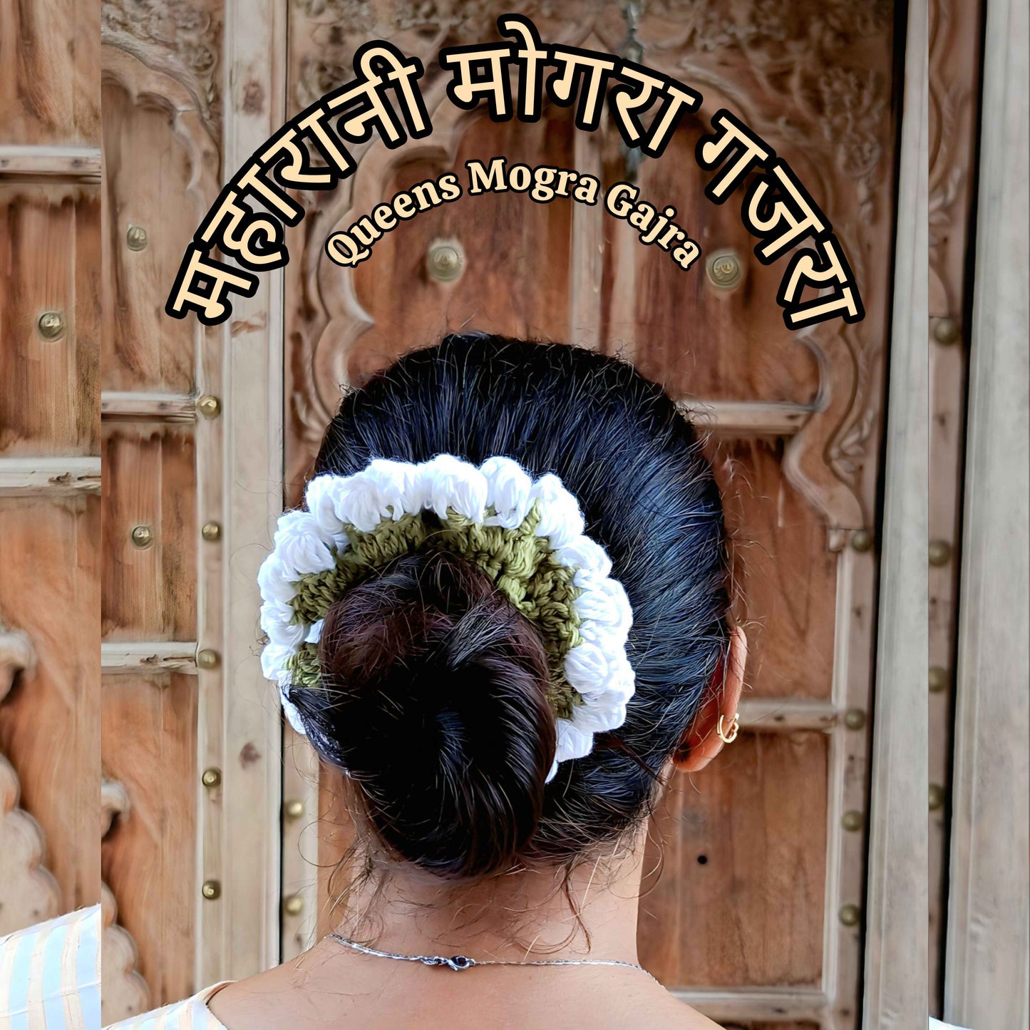 Avnyara by Art Tales Handmade Crochet Gajra for Women | Reusable Floral Juda/Bun Hair Accessory | Bridal Wedding Festive | Available in 4 Shades