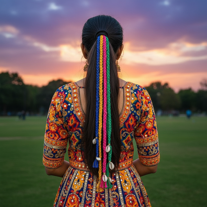 Avnyara Colorful Festive Hair Accessories 4 Braids Hair Band  (Multicolor)