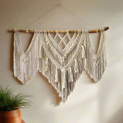 Large Handmade Boho Macrame Wall Hanging | Boho Wall Art for Home Decor