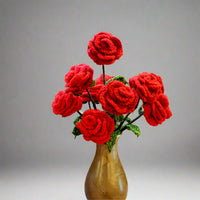 Handmade Crochet Rose Flowers | Elegant Floral Décor | Gift for Valentine's, Birthdays, Anniversary