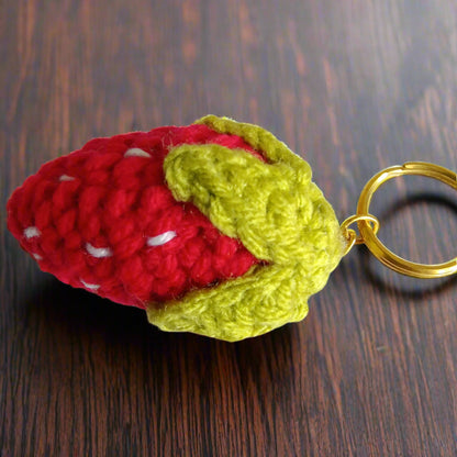 Handmade Crochet Keychains for Women, Girls, and Kids - Funky Designs Like Watermelon, Ice Cream & Strawberry | Cute, Small & Trendy Keychain Gifts