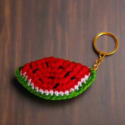 Handmade Crochet Keychains for Women, Girls, and Kids - Funky Designs Like Watermelon, Ice Cream & Strawberry | Cute, Small & Trendy Keychain Gifts