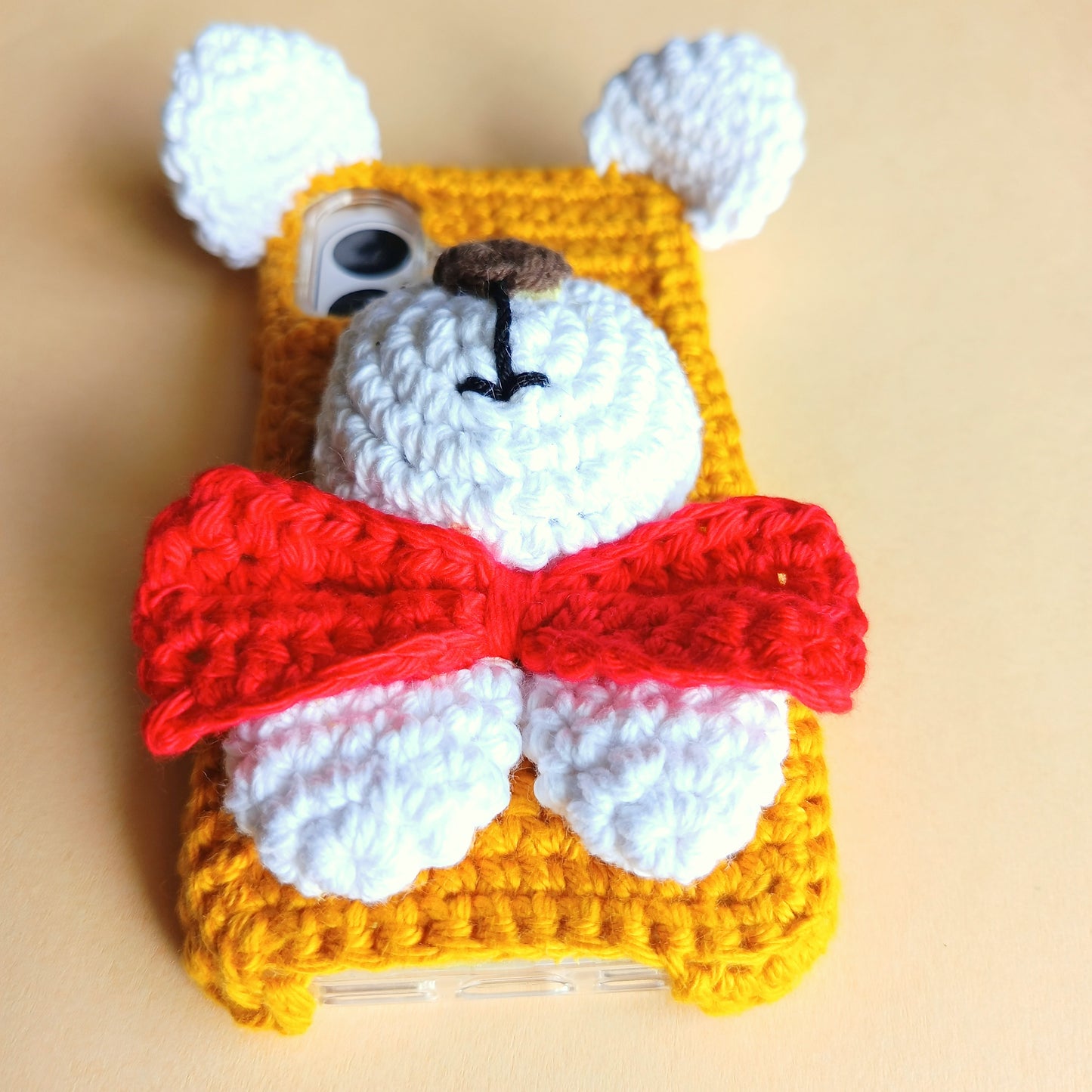 Handmade Crochet Transparent Phone Case Cover | 3D Designs | Shock-Resistant Case by Art Tales for apple iphone 16