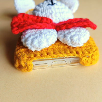 Handmade Crochet Transparent Phone Case Cover | 3D Designs | Shock-Resistant Case by Art Tales for apple iphone 16