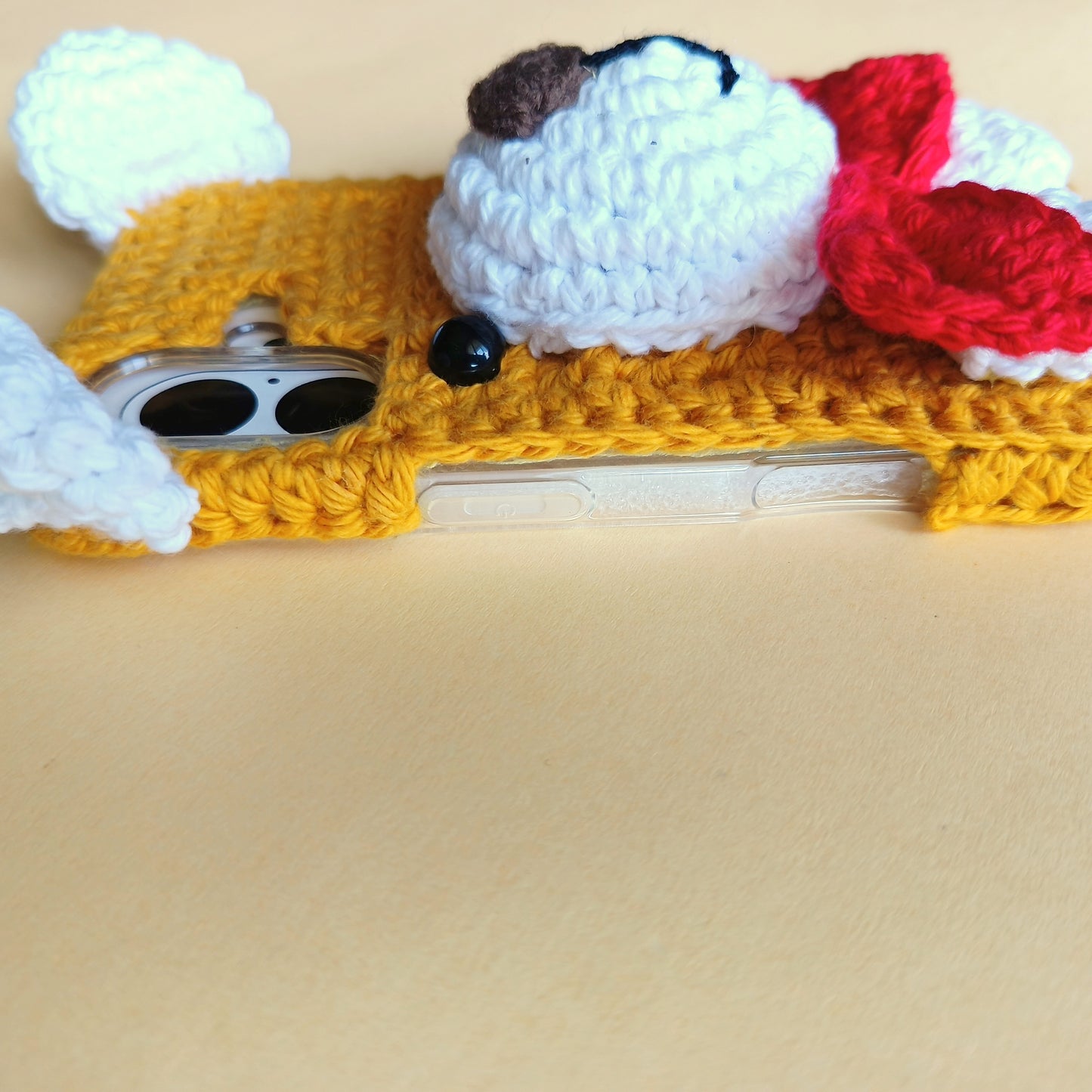 Handmade Crochet Transparent Phone Case Cover | 3D Designs | Shock-Resistant Case by Art Tales for apple iphone 16