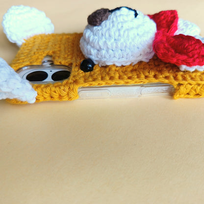 Handmade Crochet Transparent Phone Case Cover | 3D Designs | Shock-Resistant Case by Art Tales for apple iphone 16