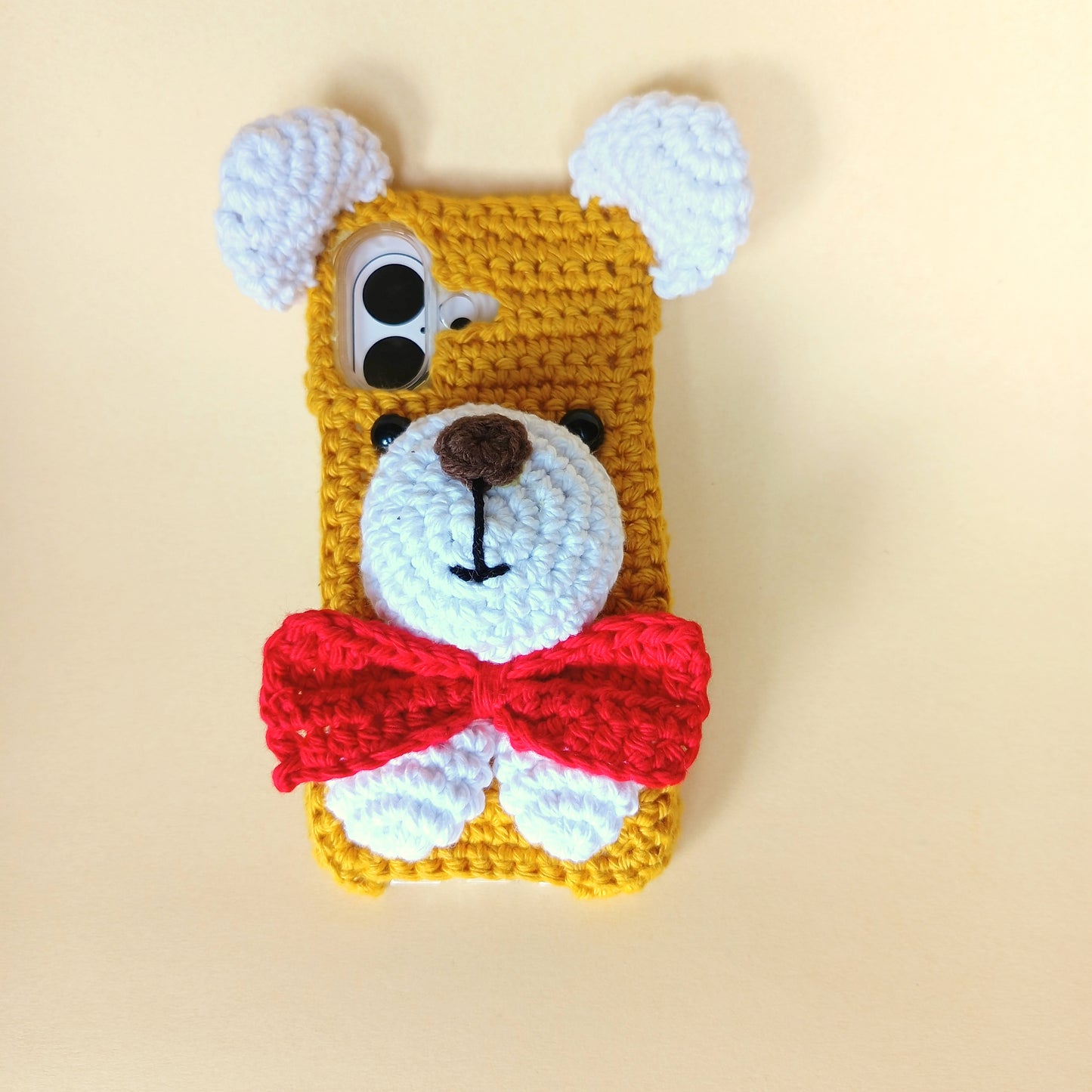 Handmade Crochet Transparent Phone Case Cover | 3D Designs | Shock-Resistant Case by Art Tales for apple iphone 16