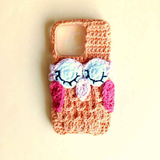 Iphone 16 pro Handmade Crochet Transparent Phone Case Cover | 3D Designs | Shock-Resistant Case for iphone 16 pro
