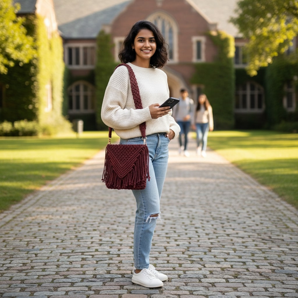 casual handbag for college