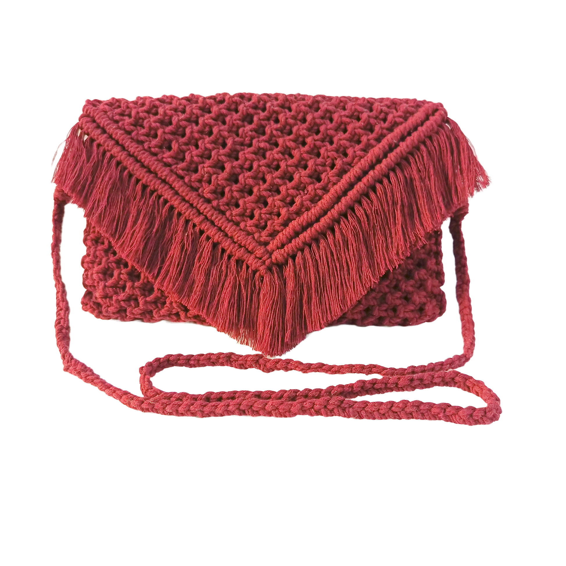 Boho Macrame Ladies Sling Bag | Handmade Crossbody Bag & Clutch