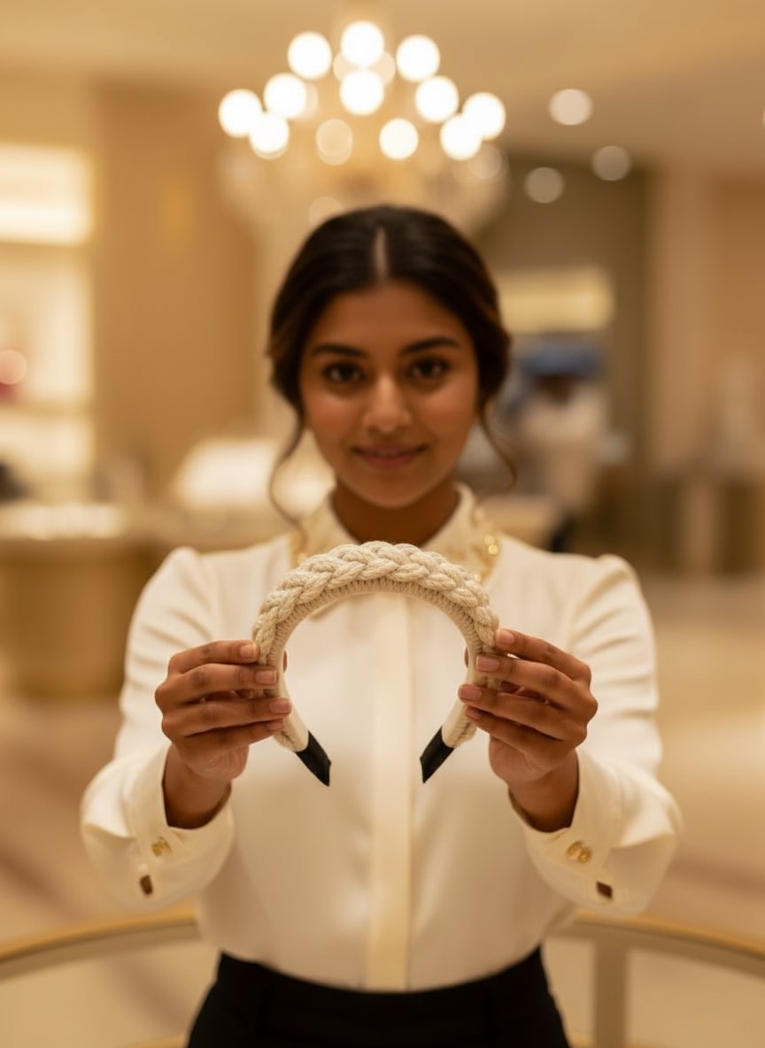 Macrame Braided Hairband for Girls & Teens | Handmade Cotton Headband | Hair Accessories for Women