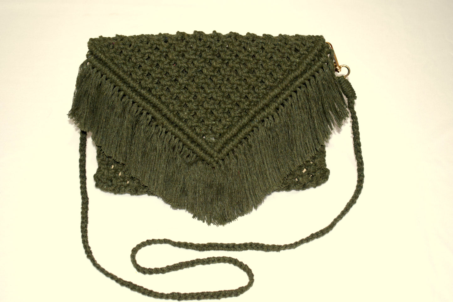 Boho Macrame Ladies Sling Bag | Handmade Crossbody Bag & Clutch with Detachable Strap