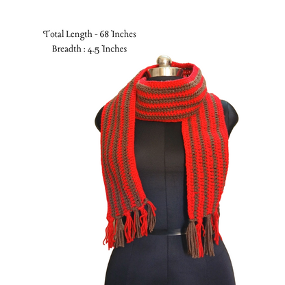 Red winter scarf