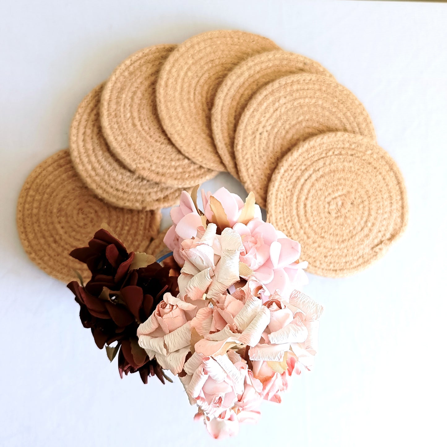 Eco-Friendly Handmade Jute Tea Coasters | Sustainable Tableware Set