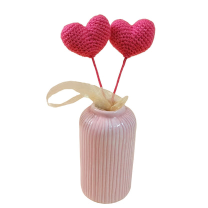 Two crochet hearts for gifting