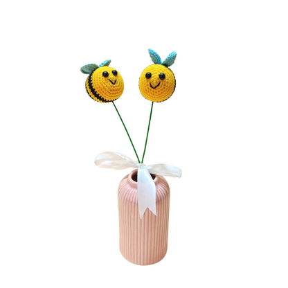 Two yellow bee-shaped flowers for gifting