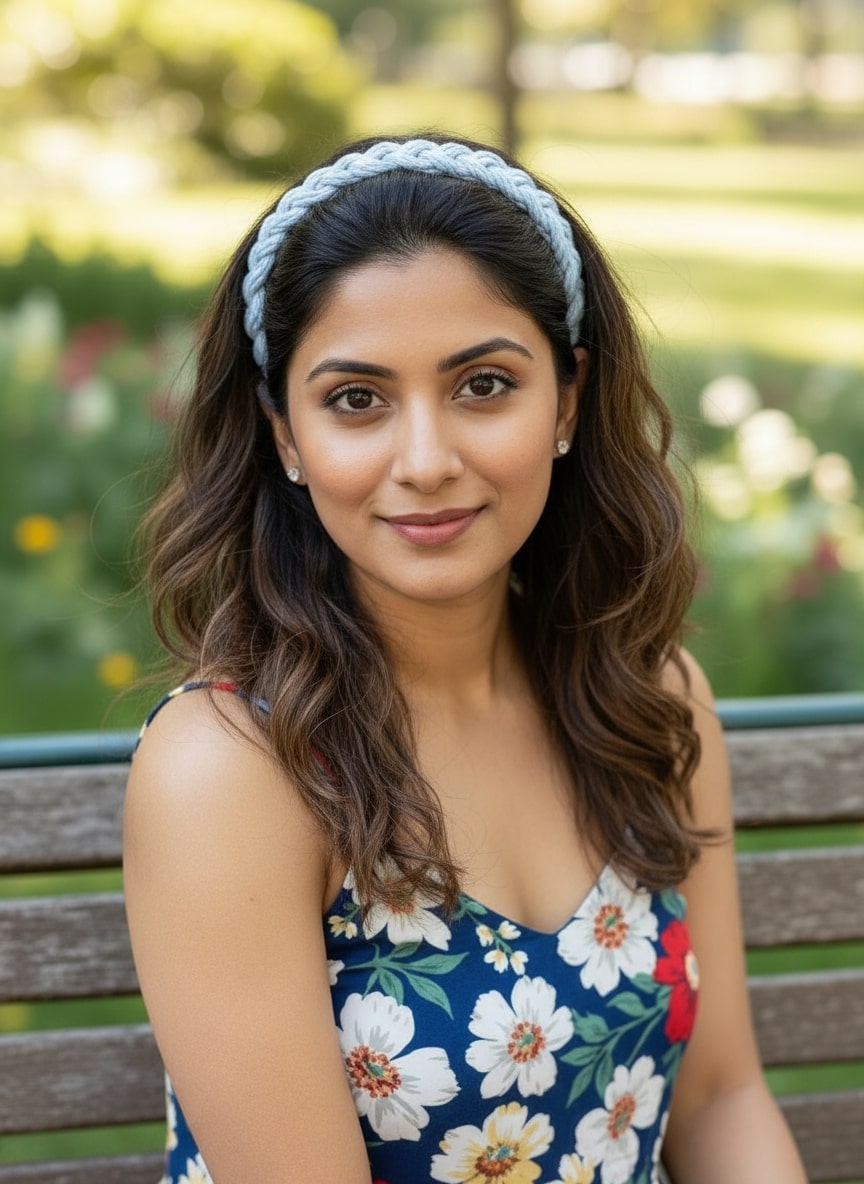 Macrame Braided Hairband for Girls & Teens | Handmade Cotton Headband | Hair Accessories for Women