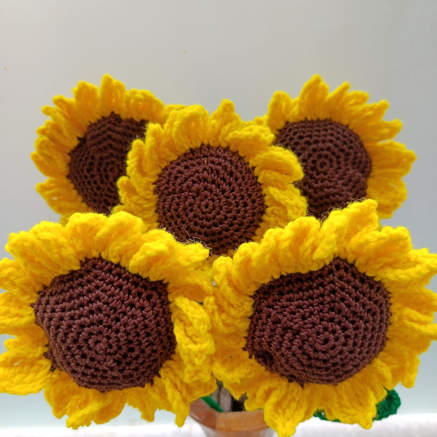 Handmade Crochet Sunflowers | Forever Flowers Bouquet for Home Decor, Gifts & Special Occasions