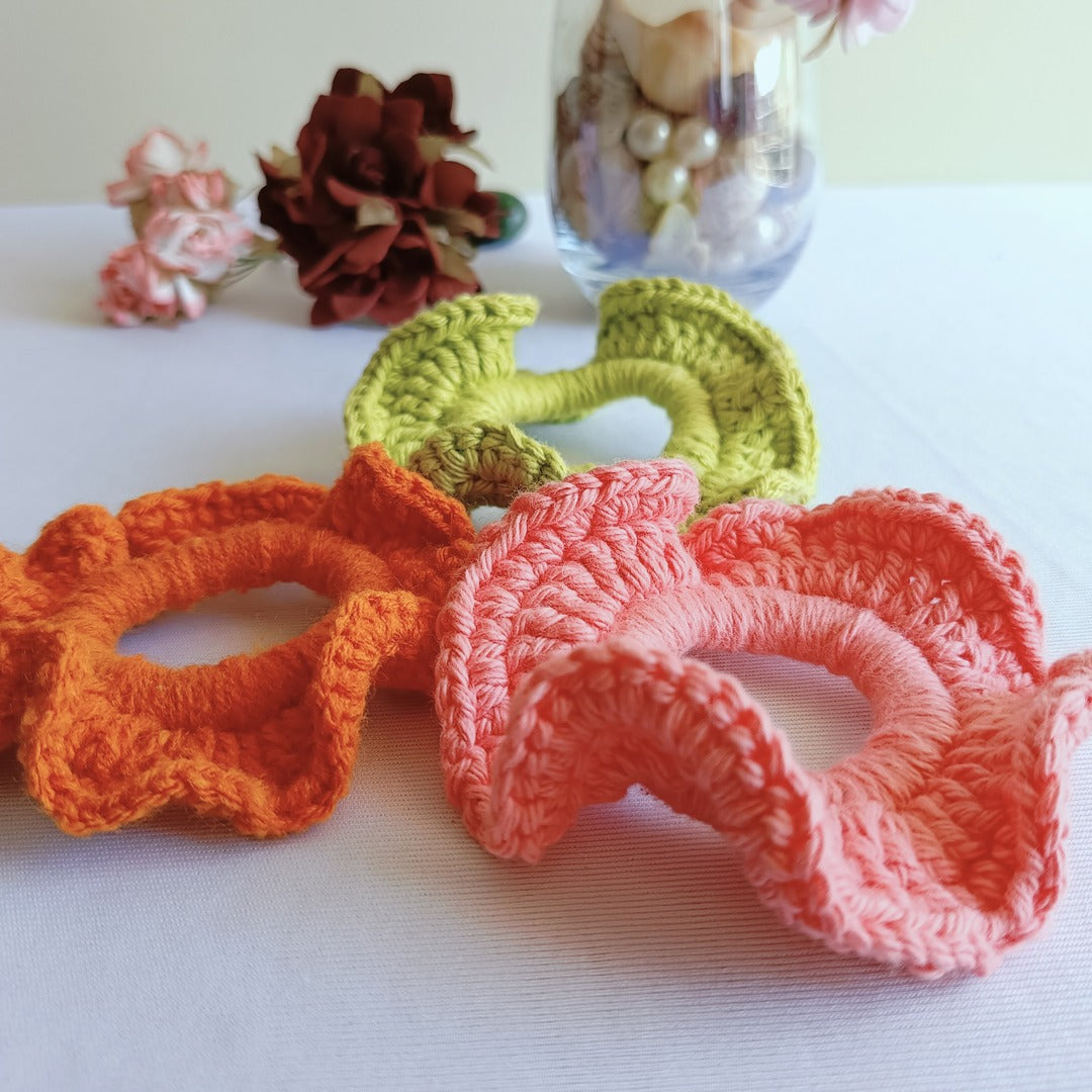 Handmade Crochet Scrunchies | Hair Accessories for Women | Soft, Stylish & Eco-Friendly Hair Ties