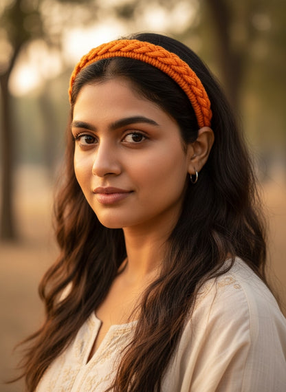 Macrame Braided Hairband for Girls & Teens | Handmade Cotton Headband | Hair Accessories for Women