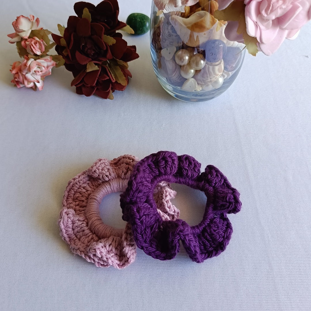 Handmade Crochet Scrunchies | Hair Accessories for Women | Soft, Stylish & Eco-Friendly Hair Ties