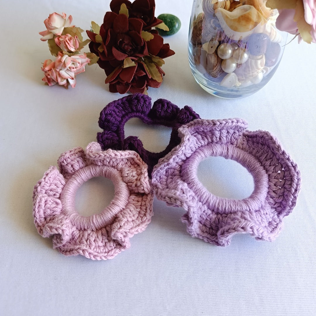 Handmade Crochet Scrunchies | Hair Accessories for Women | Soft, Stylish & Eco-Friendly Hair Ties