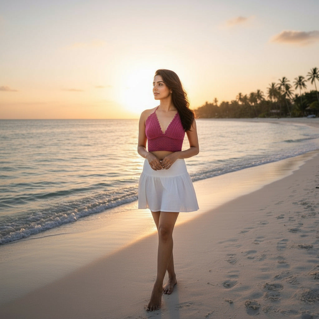 Avnyara Crochet Bralette Top for Women – Handcrafted in India, Sizes S-XL – Made to Order, Delivery 15–20 Days