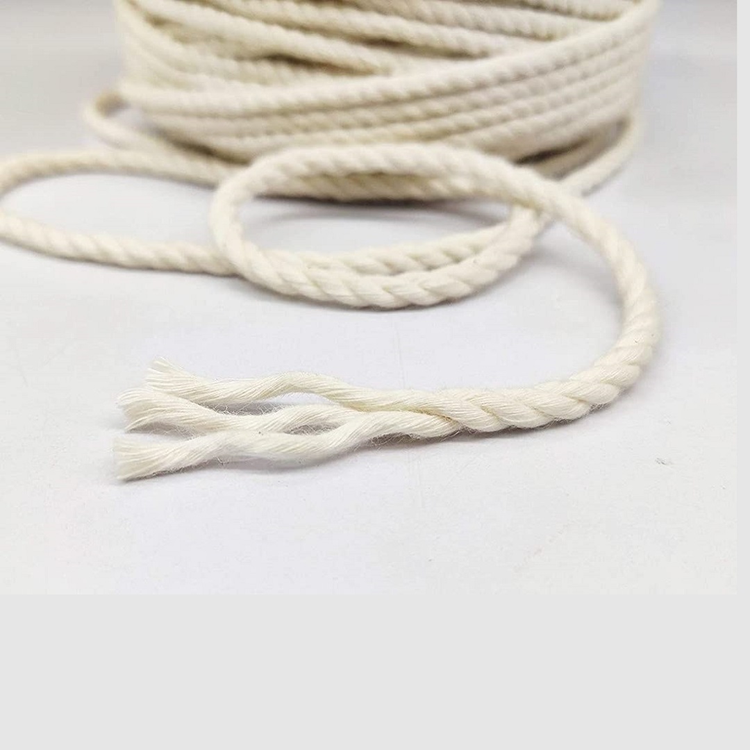 100% Twisted Cotton Rope | 3-Strand Twisted