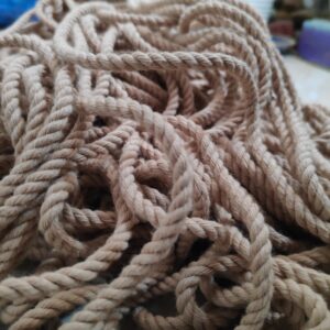 Twisted 3MM, 3 Ply Cotton Macrame Cord (Coffee) 100 Mtrs + Free 10 Inch Dowel