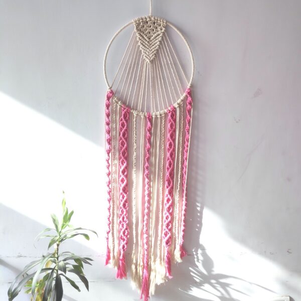 peachy wall hanging dream catcher