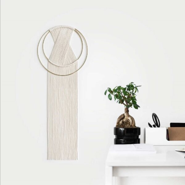 Cross Roads twin hoop wall hanging