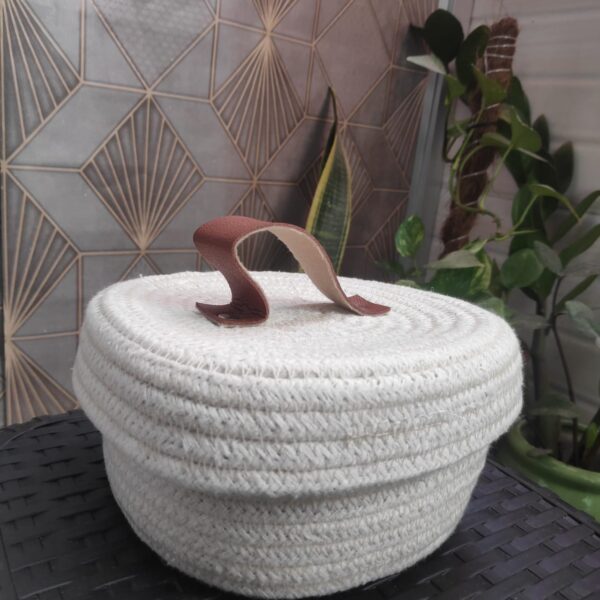 Handmade Cotton Rope Small Luxury Box with Lid