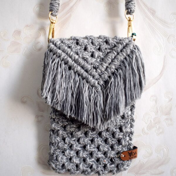 Light Grey Cross Body Handmade Ladies Sling bag