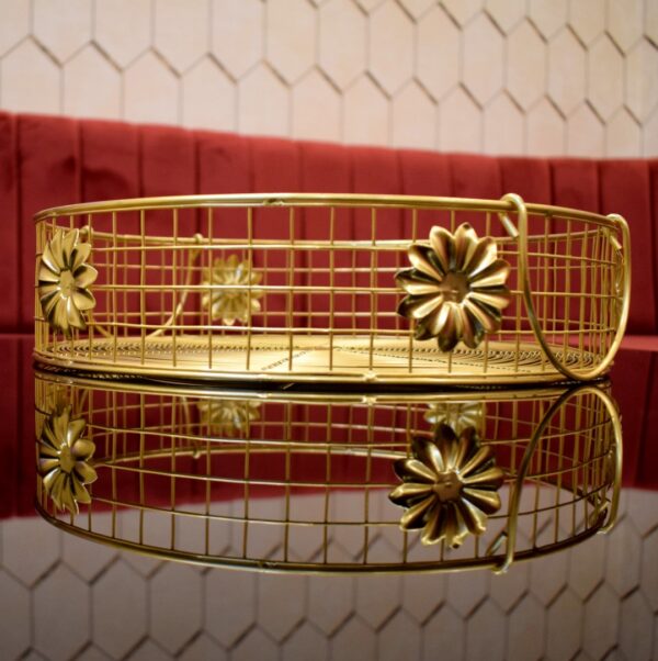 Golden Petal Handmade Basket