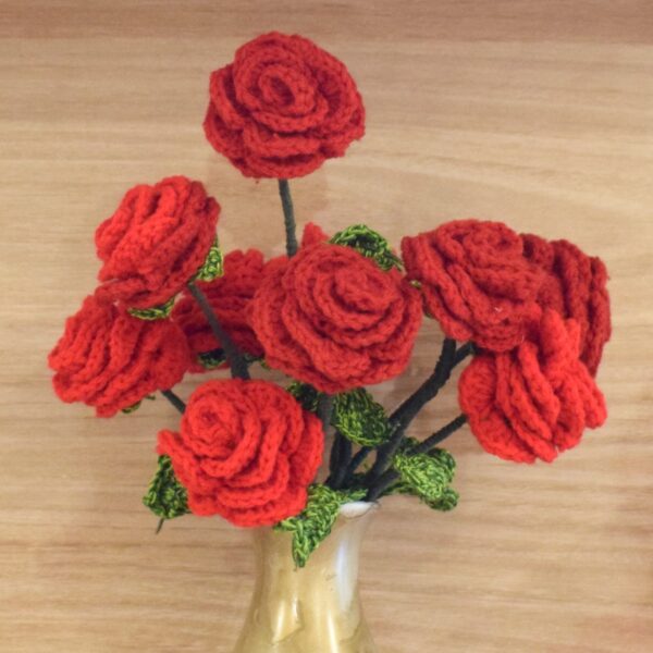 Handmade Crochet Rose Flowers