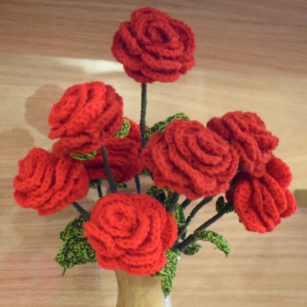 Handmade Crochet Rose Flowers